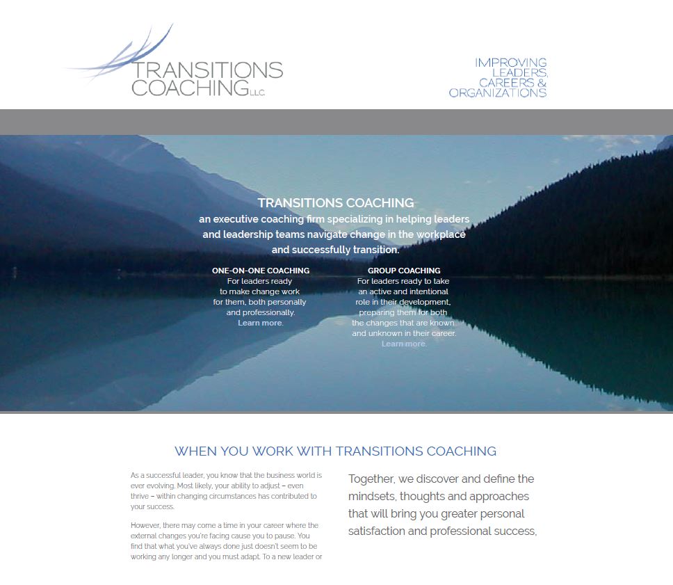 Transitions Coaching Van Eyck website copy