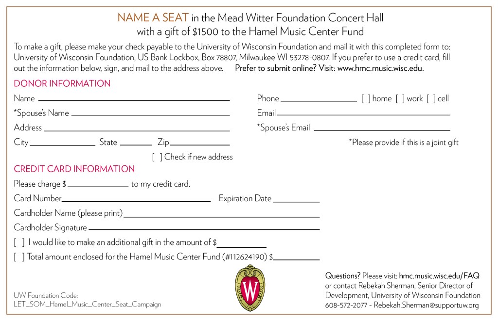 Strong Suit Name a Seat campaign image