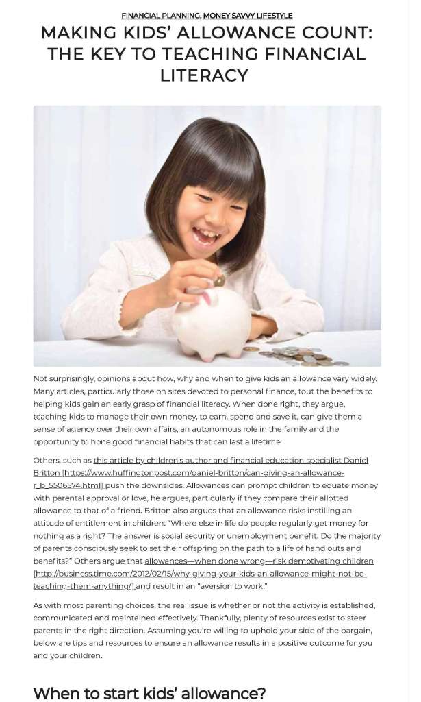 kids and allowance blog post