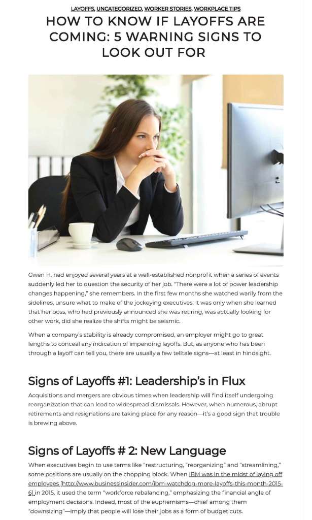 Layoffs warnings blog post 3 x 5