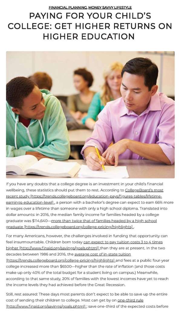 paying for college blog post